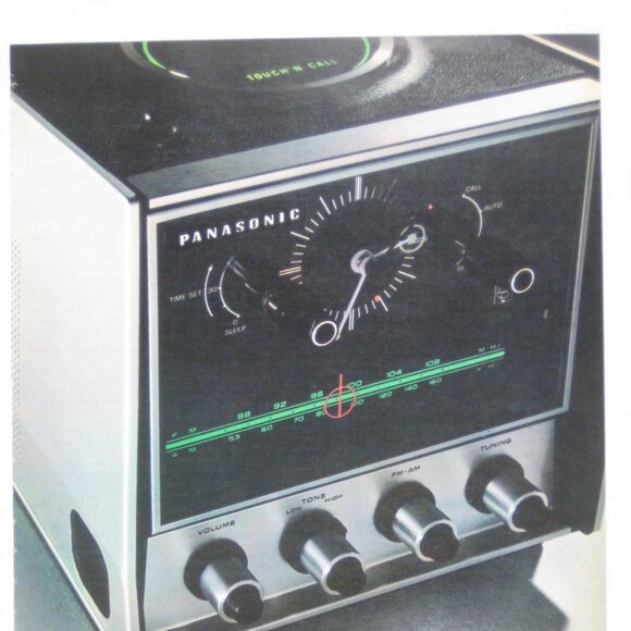 Panasonic Vintage Talking Clock Radio 1970s Print Advertisement - Picture 2 of 2
